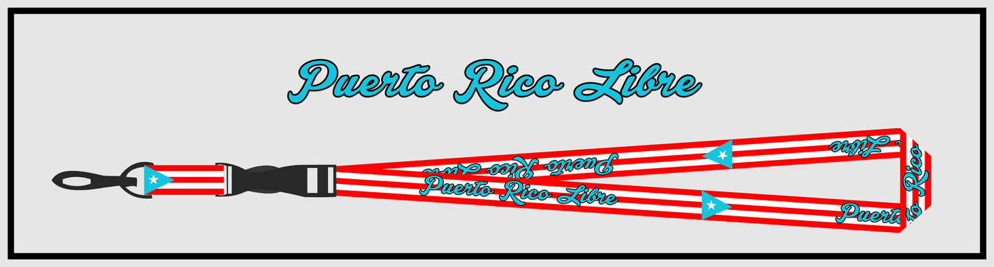 Puerto Rico Libre Lanyard